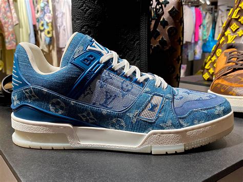 louis vuitton denim trainers